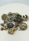 Vintage Costume Jewelry Brooch Pin Lot Sarah Coventry Rhinestone 192g