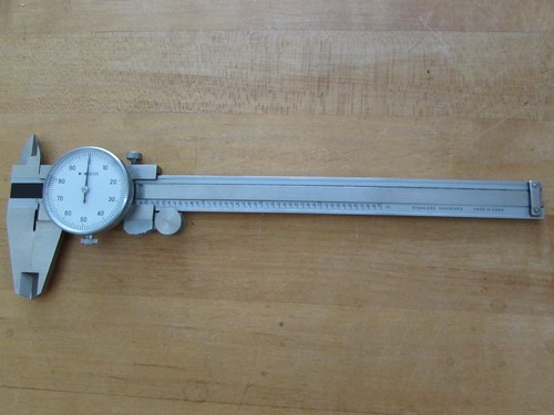 PINZA DIAL 6" ACERO INOXIDABLE CALIBRE A PRUEBA DE GOLPES .001" DE UNA PULGADA. - Imagen 2 de 5