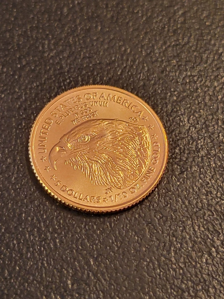 Moneda de 5 dólares 2024 oro American Eagle lote sin certificación #101 Foto 2 de 2