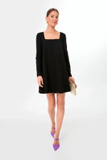 Tuckernuck Black Middleton Long Sleeve Square Neck Dress Size XS