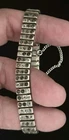 Antique Deco Sterling Silver 925 Tennis Bracelet 7.5" Estate Jewelry 21.7 Grams