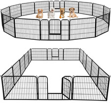 Dog Playpen Outdoor, 24 Inch 16 Panels Dog Pen Indoor Heavy Duty Puppy Exercise