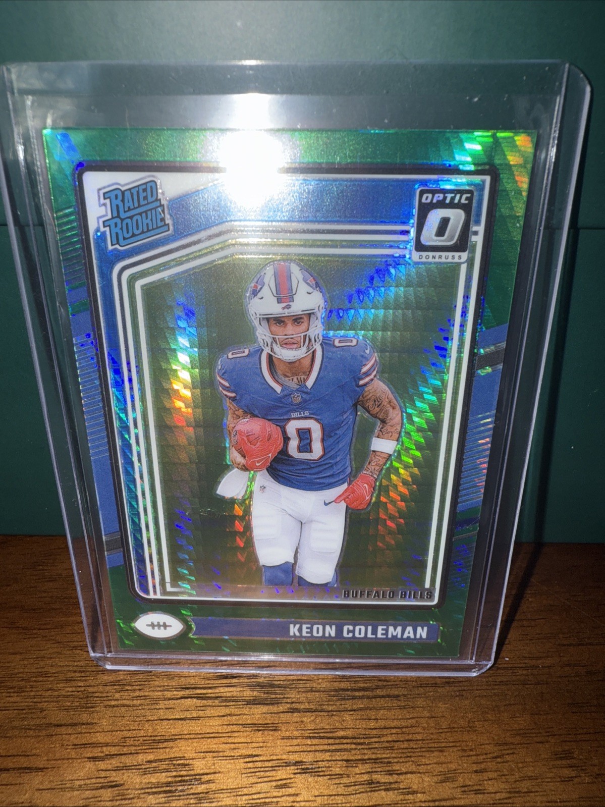 2024 Donruss Optic - Rated Rookie Keon Coleman #263 Green Hyper Prizm (RC)