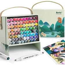 Marker Stifte 80 Farben, Doppeltipps, , Schne...