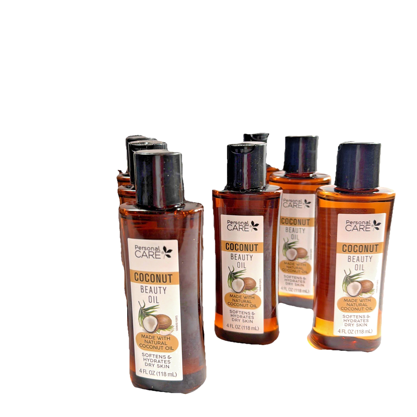 12 Personal Care Coconut Body Oil Made W/ Natural Coconut Oil 4 Fl Oz - 12 Pack