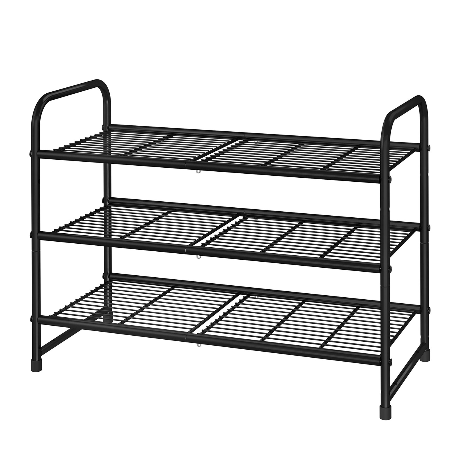 3-Tier Stackable Expandable Adjustable Shoe Rack Storage Organizer