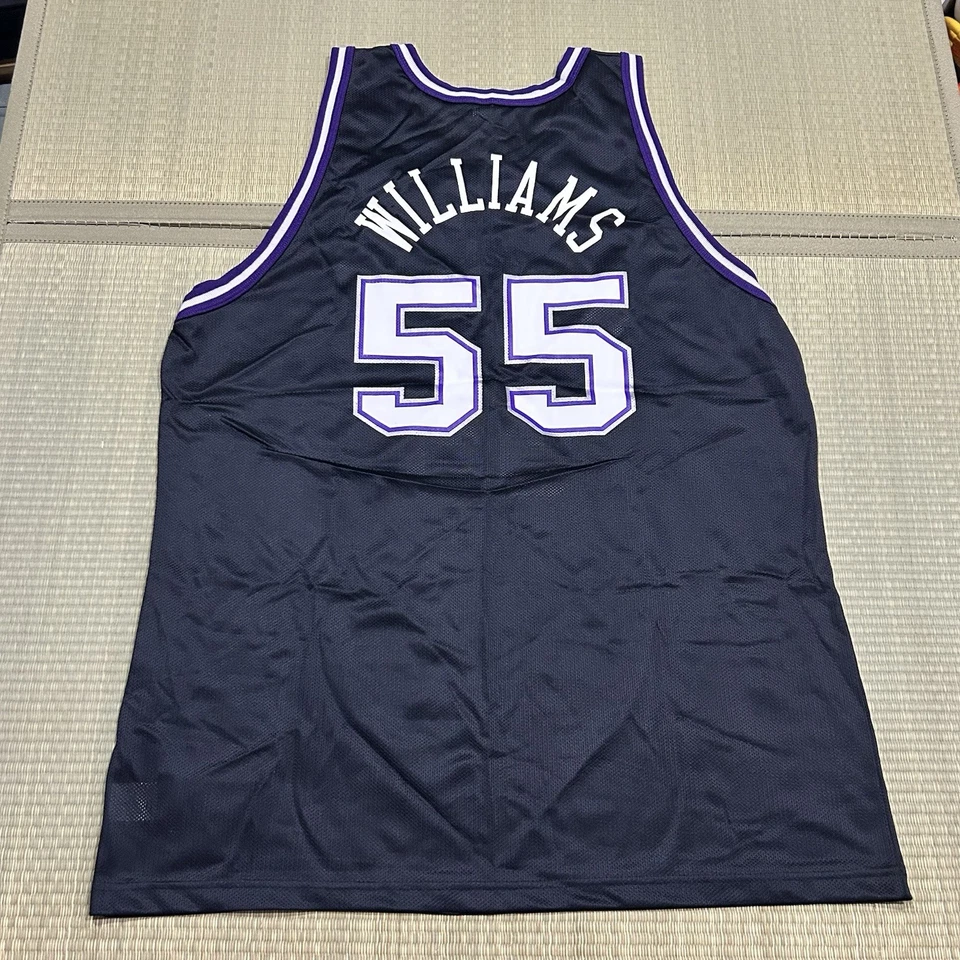 Camiseta deportiva de colección campeón Jason Williams #55 NBA Sacramento Kings negra púrpura 48 XL Foto 4 de 4