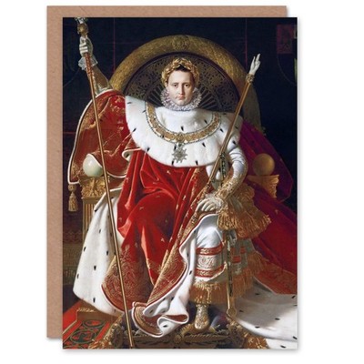 J A D Ingres Napoleon I. auf seinem kaiserlichen Thron Kunst Grußkarte