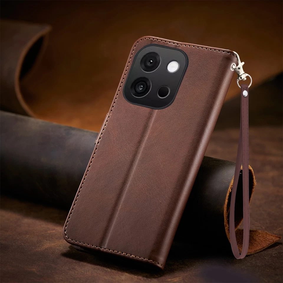 For OnePlus 13T 13s Luxury Wheat Ear Pressed Flip Leather Wallet Card Cover Case - Image 2 of 4