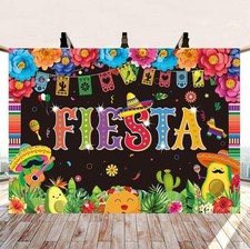 Mexican Fiesta Backdrop Mexican Party Decorations 7x5FT Mexican Theme Paper F...