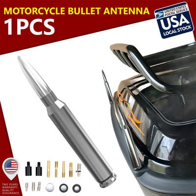 Motorcycle Short Antenna 1 Set 5.3 inch For Harley Davidson 1989-2022 Street