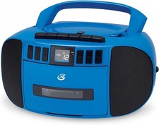 Portable Am/FM Boombox with CD and Cassette Player Battery Powered LCD display