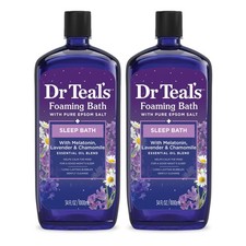 Foaming Bath with Pure Epsom Salt, Sleep Blend with Melatonin, Lavender  Cha...