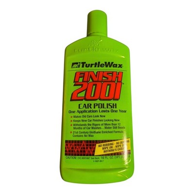 VTG Turtle Wax Finish 2001 Car Polish HTF RARE 16oz Full Green Bottle Unused