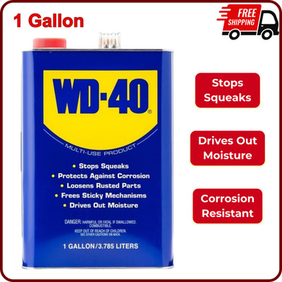 WD-40 Original Formula, Multi-Use Product, One Gallon - For Soaking and Dipping