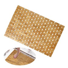 Waterproof Anti-Slip Wooden Bamboo Bath  Shower Floor Mat Wood Slip Bath Rug