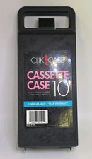 Vintage Clik Case Cassette Tape Case Holds 10 Standard Cassettes PLUS Cassettes