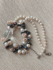 Freshwater Cultured Pearl Cluster Necklace Chunky Chuti Chuty