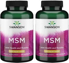 Swanson Ultra Msm 1,000 mg 120 Caps 2 Pack 