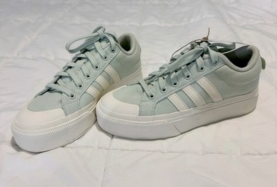 New Adidas Bravada Platform Low Top Sneakers Mint Green Women s 6.5