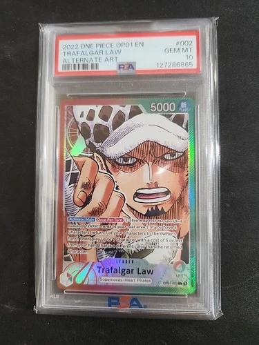 2022 One Piece Romance Dawn Trafalgar Law Alternate Art #OP01-002 PSA 10