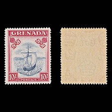 7809 Grenade SG163b 10S Carmin & Ardoise Bleu. Frais Exemple 1943. Mint MNH C 30