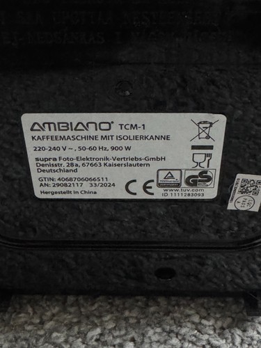 AMBIANO Kaffeemaschine mit Edelstahl-Isolierkanne 1 Liter mit 24-Stunden Timer - Bild 23 von 23