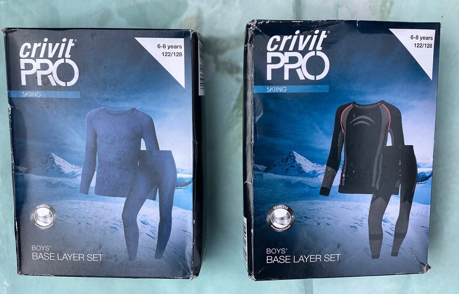 Boys Base Layer Top & Bottoms Set Age 6-8 New With Tags Crivit