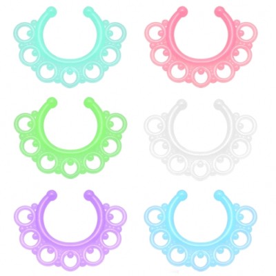 Septum Piercing Fake Non Tribal Party Clip On Nasenpiercing Glow in the Dark