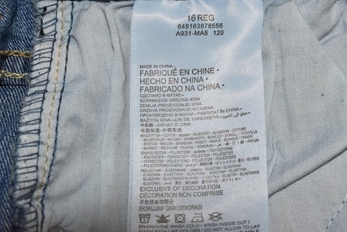 Levi's Girls' Size 16 Cropped Wide Leg Mid-Rise Jeans - Medium Wash NwT - Picture 6 of 6