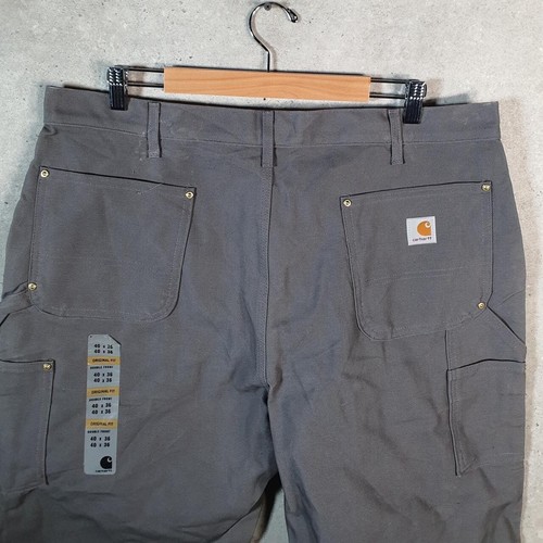 Vintage Carhartt Double Knee Carpenter Hose Herren W40 L36 Grau Original USA - Bild 5 von 8