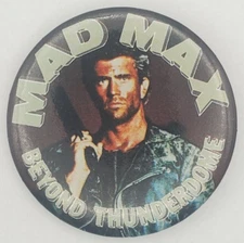 Vintage 1985 Mad Max Beyond Thunderdome Mel Gibson Promo Pinback Button