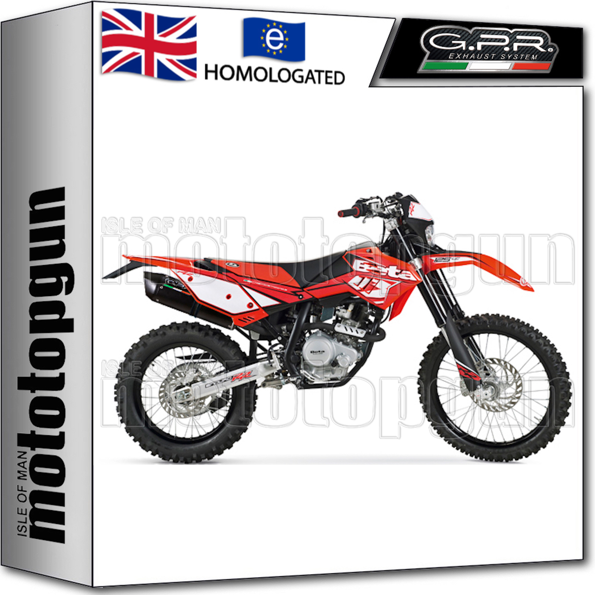 GPR EXHAUST HOM FURORE BLACK BETA RR 125 ENDURO LC 4T 2016 16