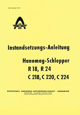 Werkstatthandbuch Hanomag R18 R24 C218 C220 C224