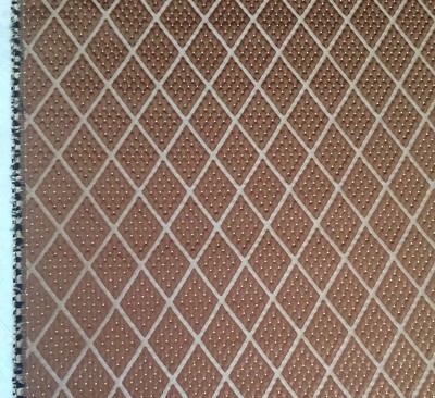 BRUNSCHWIG & FILS Copper Diamonds quilted woven lampas rayon texture 6+ yards