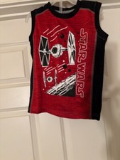 Boys Star Wars T-shirt and Shorts set, Red  Black w/Decal, Size 4