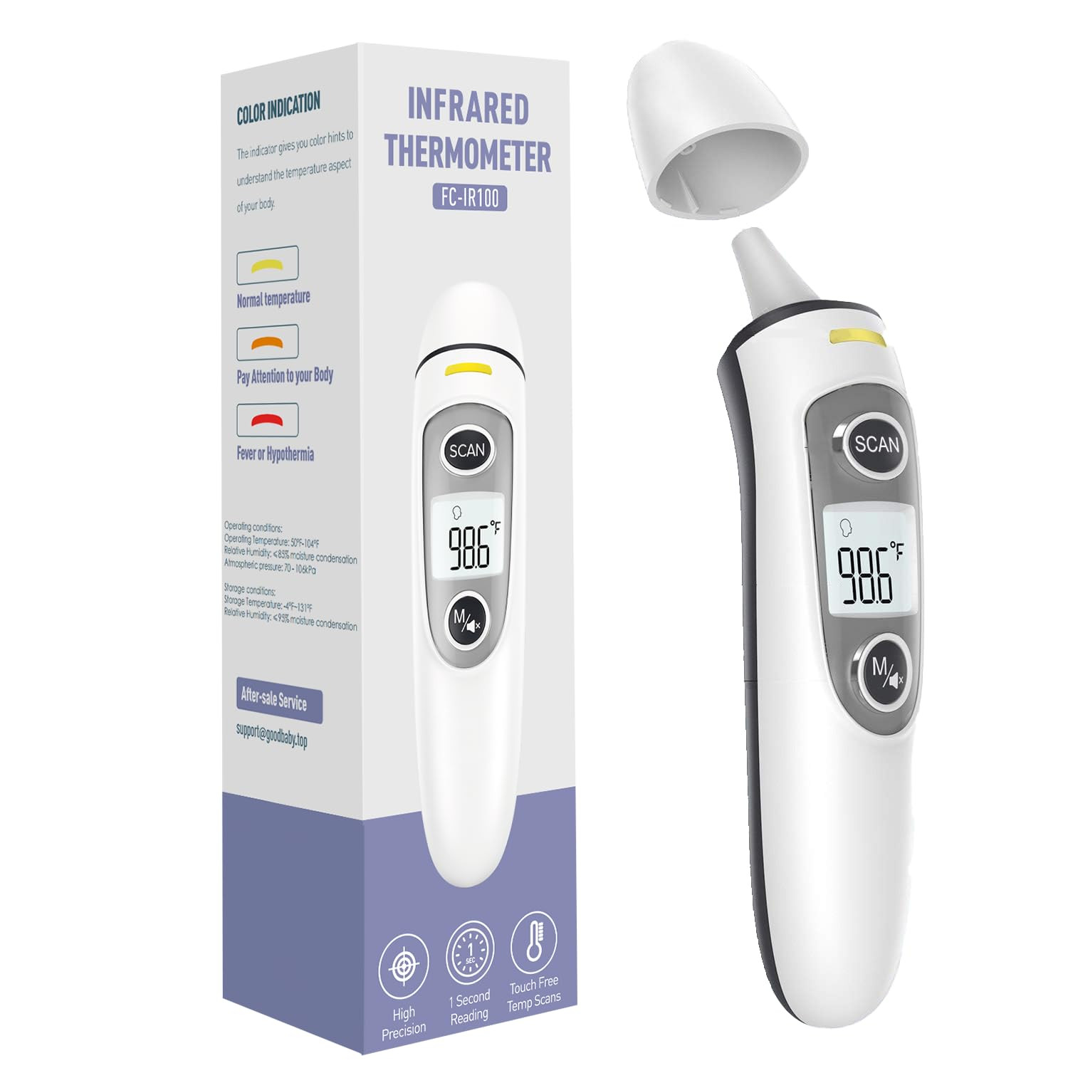 Ear Thermometer for Adults and Kids, Digital Accurate Ear and Forehead Thermomet