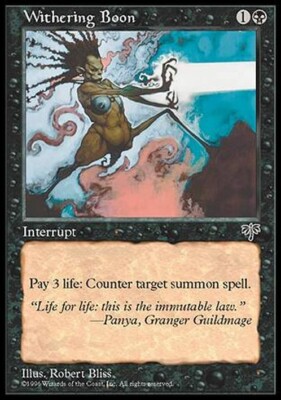 Withering Boon ~ Mirage [ausgezeichnet] [Magic MTG]