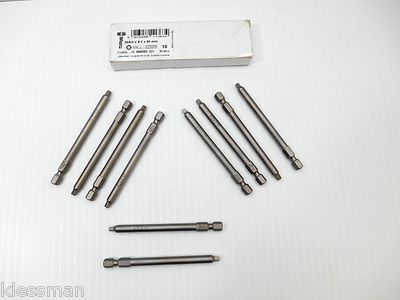 Lot of 10 Wera 05060303001 868/4 V ¼  Square Socket Head Bit