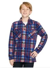 Quiksilver Youth Fleece Shirt Jacket, Blue, Boys Youth Size Large 14/16 NEW