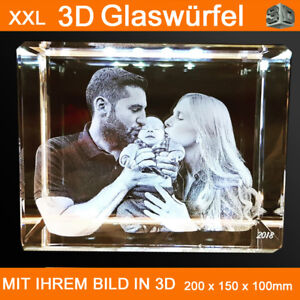 R0 Glas 3d Laser Foto Gravur Familienfest 2d In 3d Zu Weihnachten Personliches Ebay