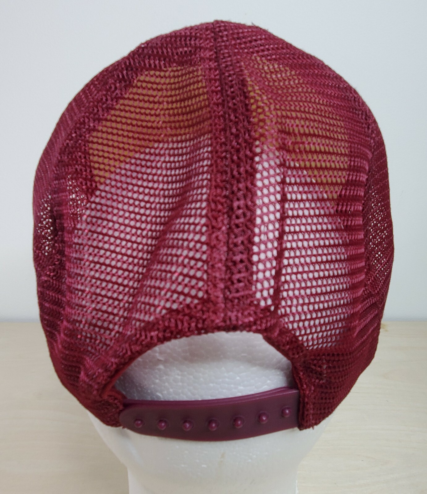 Hat Mesh Sample Kountry Korner Trucker Hat Mesh Adjustable Snapback Maroon Red White