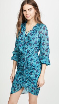 NWT Veronica Beard Becky Dress in Turquoise Multi Size