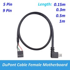 Male Micro USB to Female Dupont 5 Pin Header Motherboard Connector PC Cable Cord