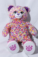 Build A Bear Colorful Rainbow Polka Dot Stuffed Cheetah Cat Animal Plush  Shoes