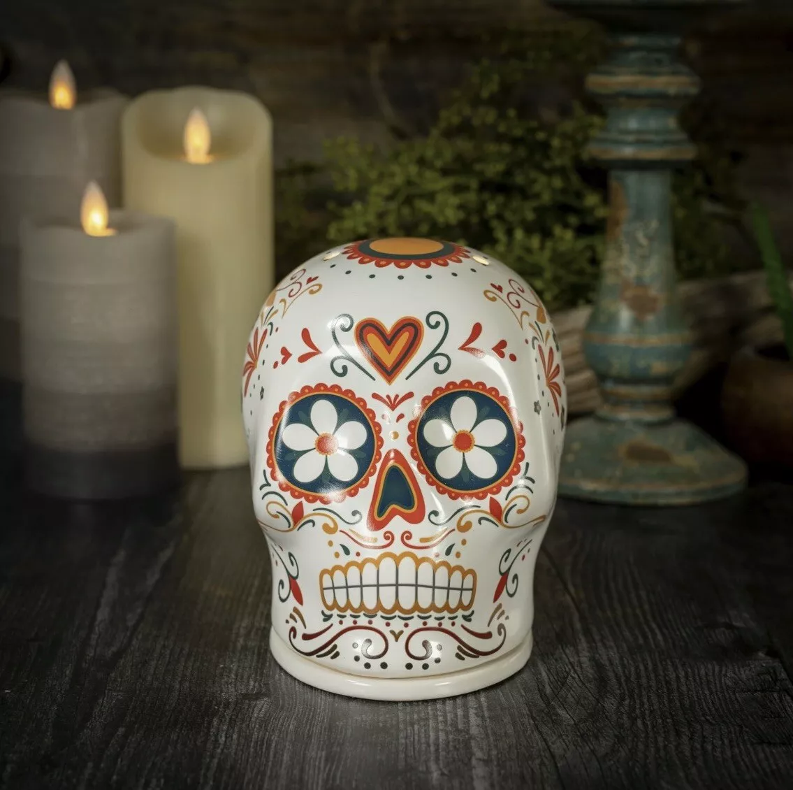 Day Of The Dead D a De Muertos Sugar Skull Wax Warmer Full Size