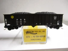 ATLAS 3276 PRR PENNSYLVANIA PENNSY YELLOW BALL 90 TON HOPPER LOAD M/T COUPLERS N