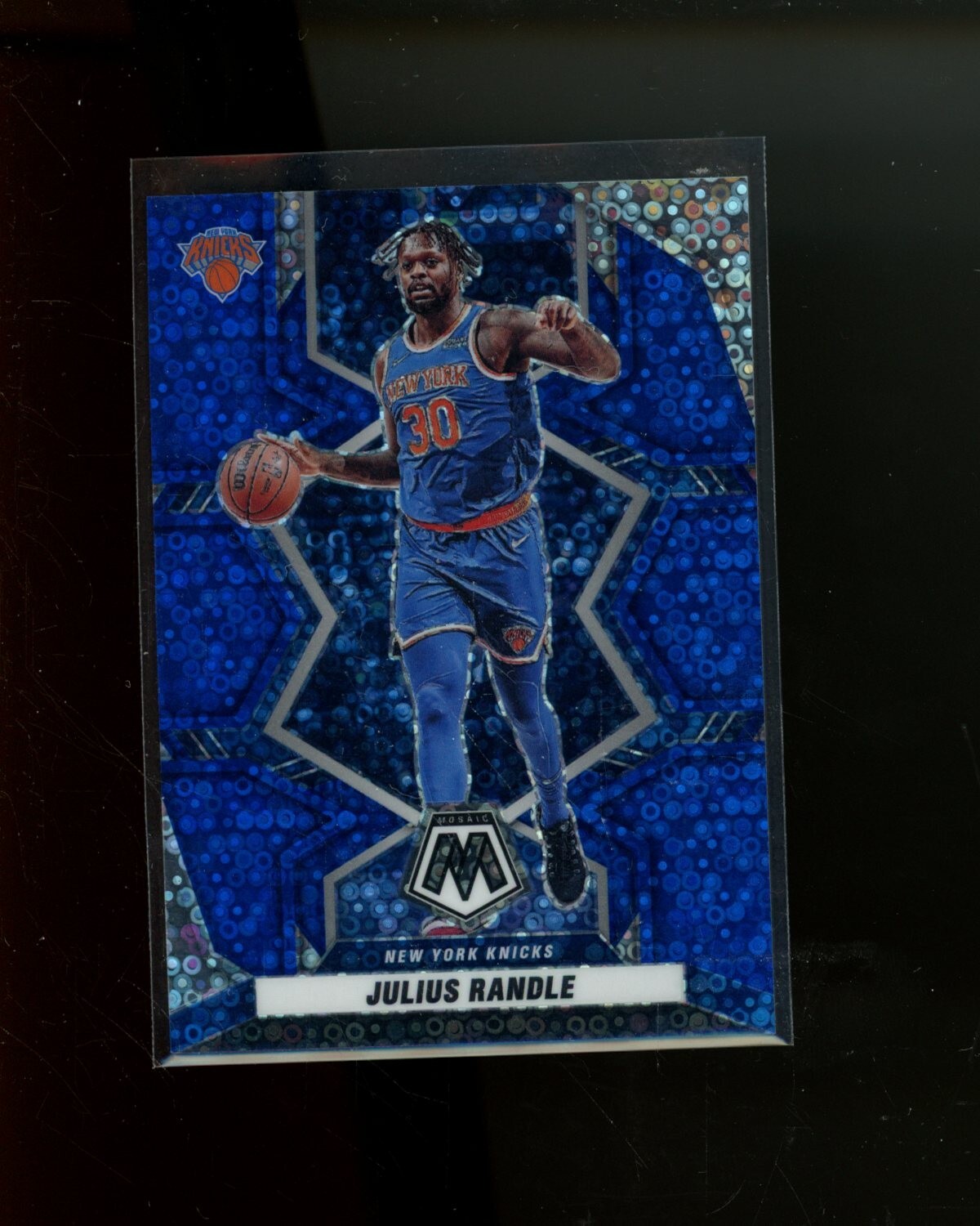 2021-22 Panini Mosaic Mosaic Fast Break Blue #18 Julius Randle #d /85