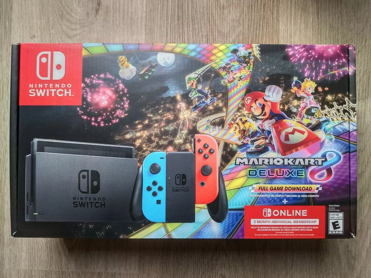 Nintendo Switch Mario Kart 8 Deluxe Bundle (Full Game Download + 3