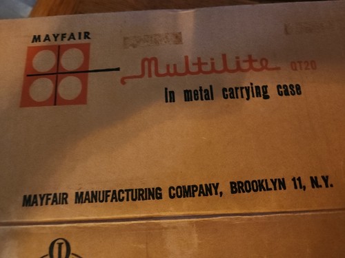 Vintage 50s Mayfair Multi-Lite 4-Bulb Light Bar Photography Movie Film - Picture 4 of 4